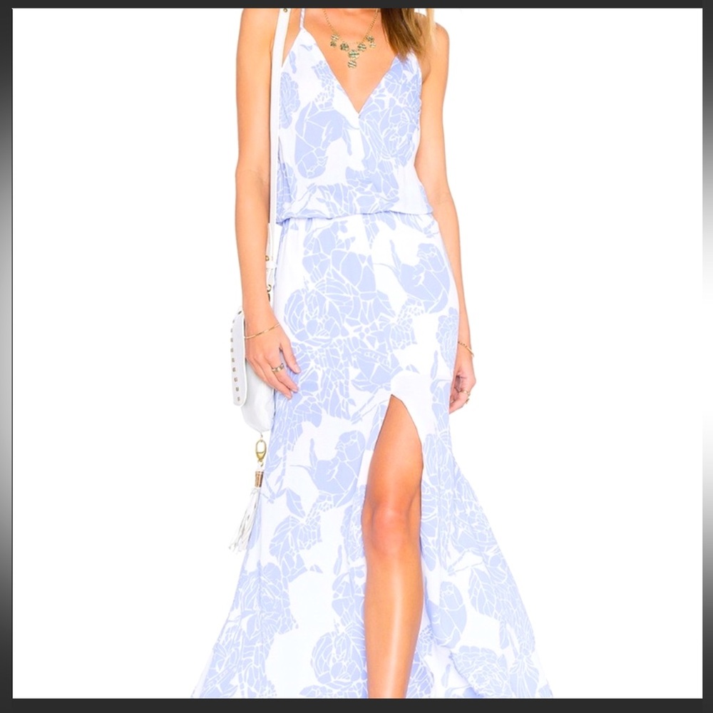 Karina Grimaldi Draco Maxi Dress in Periwinkle